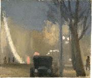 Clarice Beckett Collins Street, evening oil